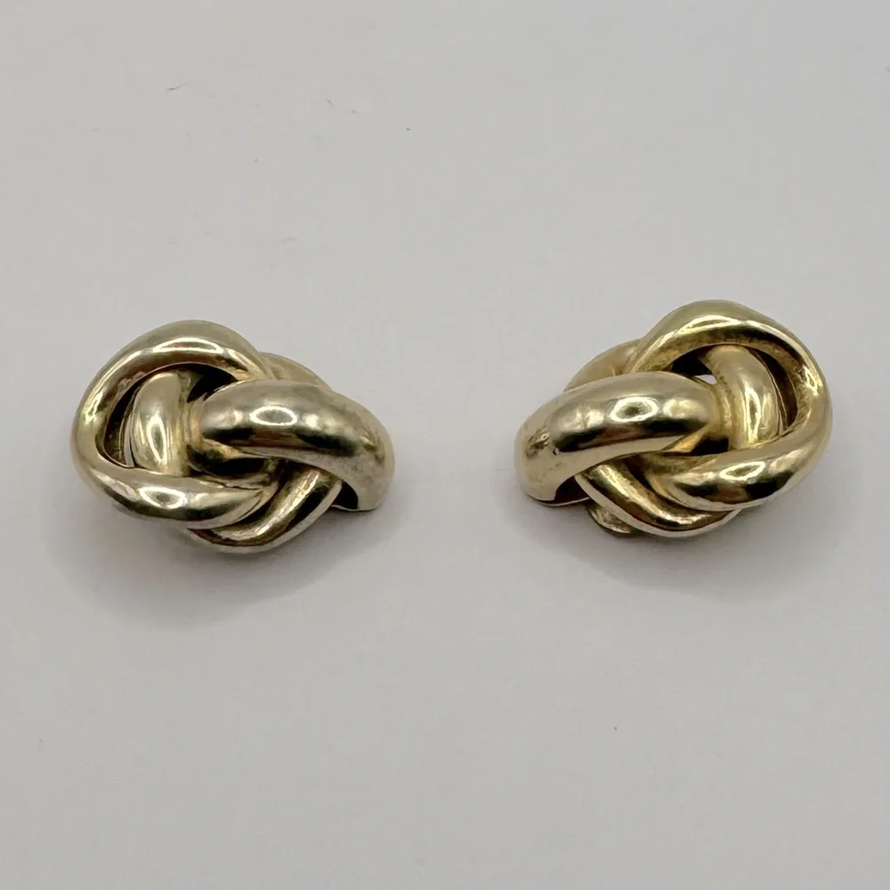 MARINO Vintage Gold-Tone Chain Link Clip-On Earrings